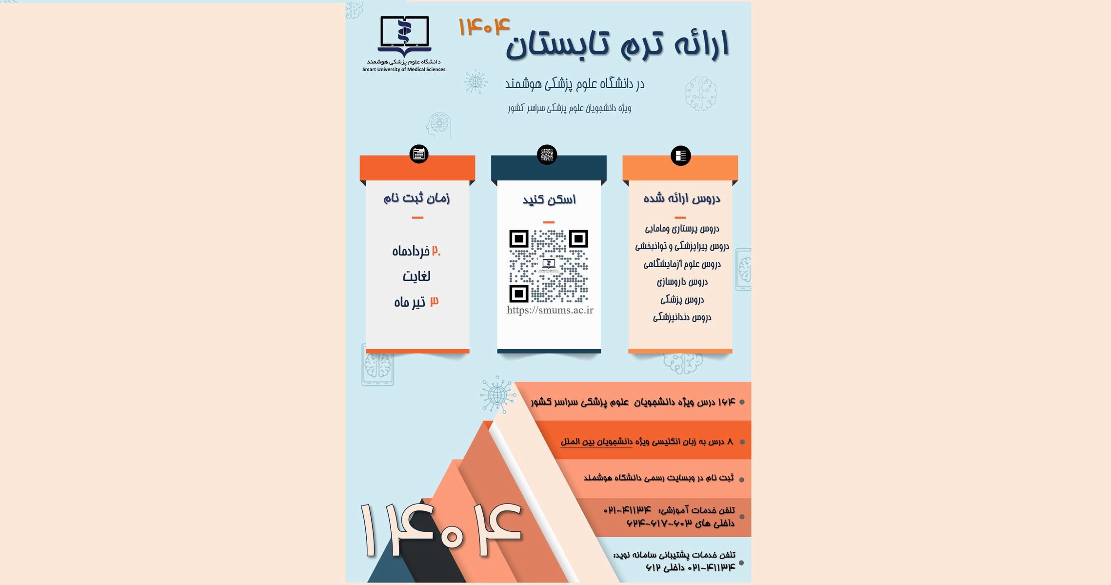 ترم تابستان در دانشگاه علوم پزشکی هوشمند